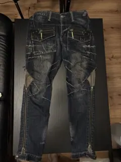 ジップデニムパンツ　y2kのサムネイル