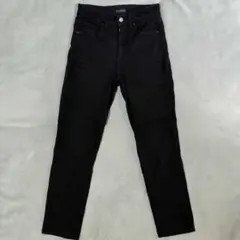 美品ユニクロUNIQLO JEANSブラック黒スキニーデニムパンツ24
