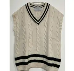 ウール　チルデンニットベスト