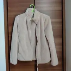 ベージュ フリース ジッパー付き