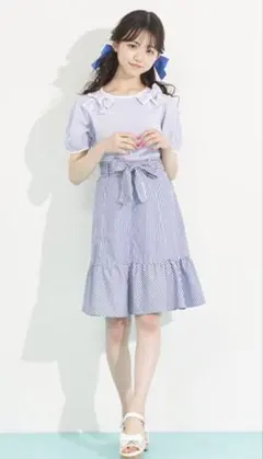 美品♡ メゾピアノジュニア ウエストリボンマーメイドスカート 160のサムネイル