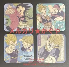 ドラゴンボール【アートコースター4枚セット】孫悟空、ベジータ、ベジット