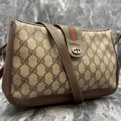 ✨美品✨GUCCI GG シェリーライン ショルダーバッグ ベージュ 金具 ロゴ