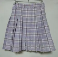 ハニーズ　薄紫色 チェック柄 プリーツスカート（スカパン）　【数回着用】