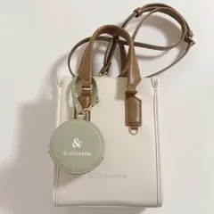 アンドシュエット ポーチ付き ドットロゴデザインショルダーバッグのサムネイル