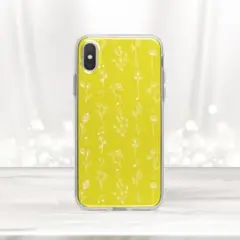 手描きの野草花 檸檬色♬android/iPhone♬ハードケース　スマホケース
