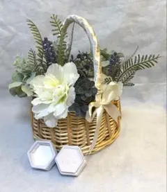 【美品】結婚式 リングピローバスケットセット