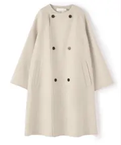 GALERIE VIE ウールダブルフェイス　カラーレストレンチコート　ウール