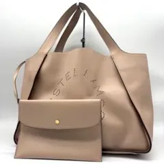 【みこと様】ステラマッカートニー ロゴトートバッグ パンチング ベージュ