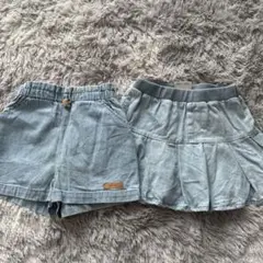 petit main ミッフィショートパンツ＆フレアスカートパンツ セット　90