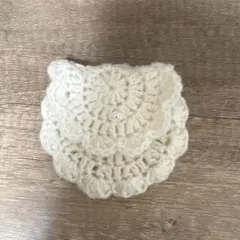 【かぎ編みミニポーチ】お花のミニポーチ /アクセサリーケース / ハンドメイド