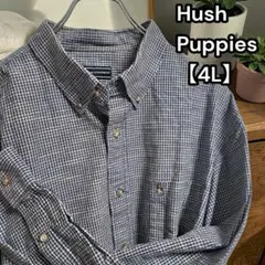 良品★ハッシュパピー【Hush Puppies】長袖シャツ チェック柄 犬 4L