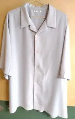 GU 半袖シャツ 5分袖 XXL ライトグレー レディース メンズ