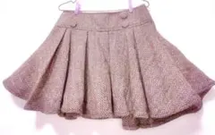 ✮AS KNOW AS PINKY✮アズノウアズピンキー✮茶色ツイードスカート✮