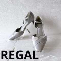 REGAL リーガル（22）パンプス スクエアトゥ セパレートパンプス グレー