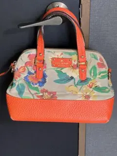 Kate Spade 花柄レザーハンドバッグ