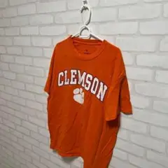 【古着】CLEMSON クレムソン大学 Tシャツ Lサイズ オレンジ