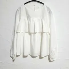 【新品】胸フリル袖ギャザー ブラウスFREEサイズ テチチテラス 長袖シャツのサムネイル