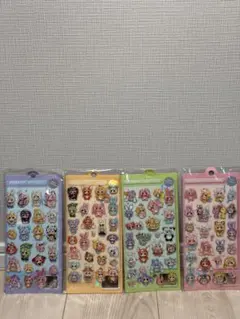 ベビースリーボンボンドロップ水シール４枚セット　ウォーターシール