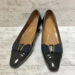 【美品】トラサルディ　リボン　パンプス　24㎝