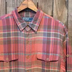 レア 90s POLO RALPH LAUREN ラルフローレン リネン シルク