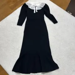 SNIDEL ブラック ロングマーメード　ワンピース