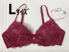 ノンワイヤーブラジャー　Lサイズ　ワインレッド