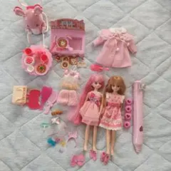 リカちゃん人形セット ピンクドレスと小物