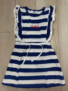 x-girl 110cm ストライプ 半袖ワンピース