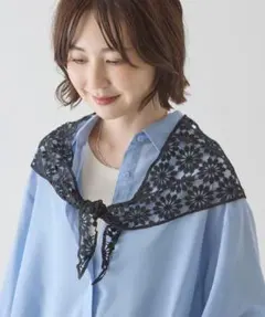 【AMERICAN HOLIC】トライアングルレーススカーフ(ブラック)