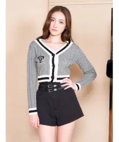 Darich エンブレムショートカーディガン