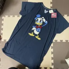 L ディズニー キャラクター ドナルド 刺繍ロゴ Tシャツ カットソー トップスのサムネイル