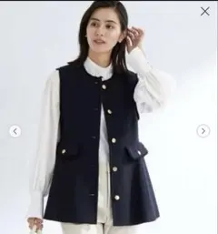 グリーンレーベル バスケットペプラムジレ