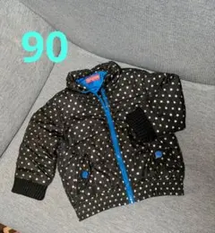 【90】美品 BACK & FORTH 星柄アウター 黒/青