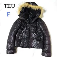 T.T.U　中綿ダウンジャケット　短丈　微光沢　平成ギャル　グランジ　y2k