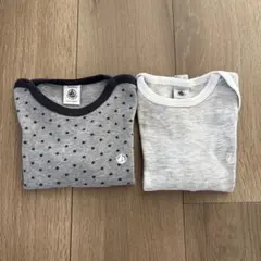 プチバトー 長袖Tシャツ2枚セット 24m/86cm