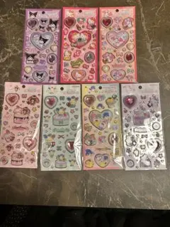 サンリオキャラクターズキラキラジュエルシール7種セット