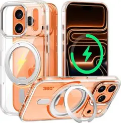 Phone 17 Pro 用 ケース 360°回転スタンド　MagSafe対応