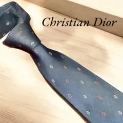 う*ず様 Christian Dior 青 ドット柄 ネクタイ