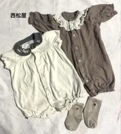 西松屋　ロンパース　半袖　3点セット　まとめ売り　セット売り　60-70