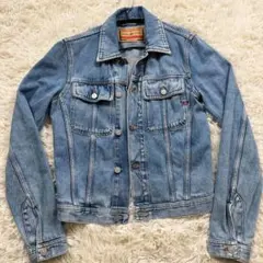極美品 DIESEL D-BARCY Dロゴ デニムジャケット クロップド S