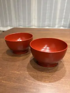 漆　お椀　赤　2つセット
