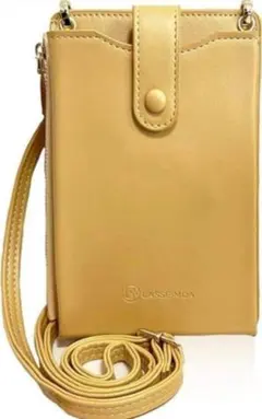 スマホポーチ レディース イエロー スマホショルダー お財布 カードケース