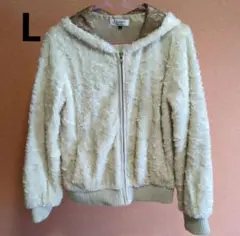 J-honey ボアブルゾン ファー　 ホワイト Lサイズ