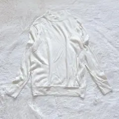 無印良品 ハイネック ニット セーター L シンプル 長袖 定番 ミニマル 薄手