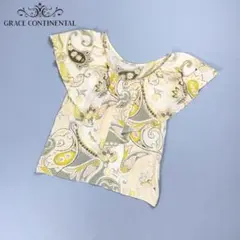 グレースコンチネンタル ビーズ刺繍ブラウス ベージュ サイズ36*ED241のサムネイル