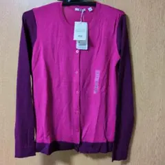 UNIQLO エクストラファインメリノウール カーディガン M ピンク