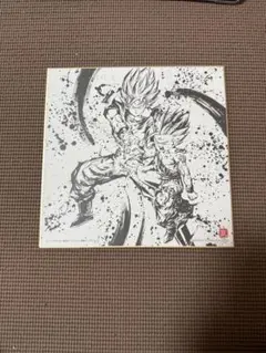 一番くじ ドラゴンボール~超戦士バトル列伝~ H賞 色紙 孫悟空＆孫悟飯　墨絵