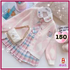 【新品】パステルカラー　可愛い♡　フォーマル4点セット　150サイズ　b