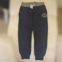 ☆ネイビー エンブレム付き ロングパンツ　120